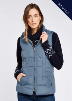 Dubarry Spiddal Quilted Gilet -Slate Blue-Size EU 36