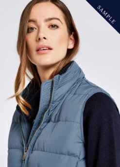 Dubarry Spiddal Quilted Gilet -Slate Blue-Size EU 36 -Dubarry Sales 327608 4 sample