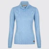 Dubarry Redmond Classic Roll Neck Knitted Sweater - Blue -Dubarry Sales 337510