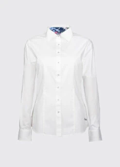 Dubarry Petunia Floral Trim Shirt - White