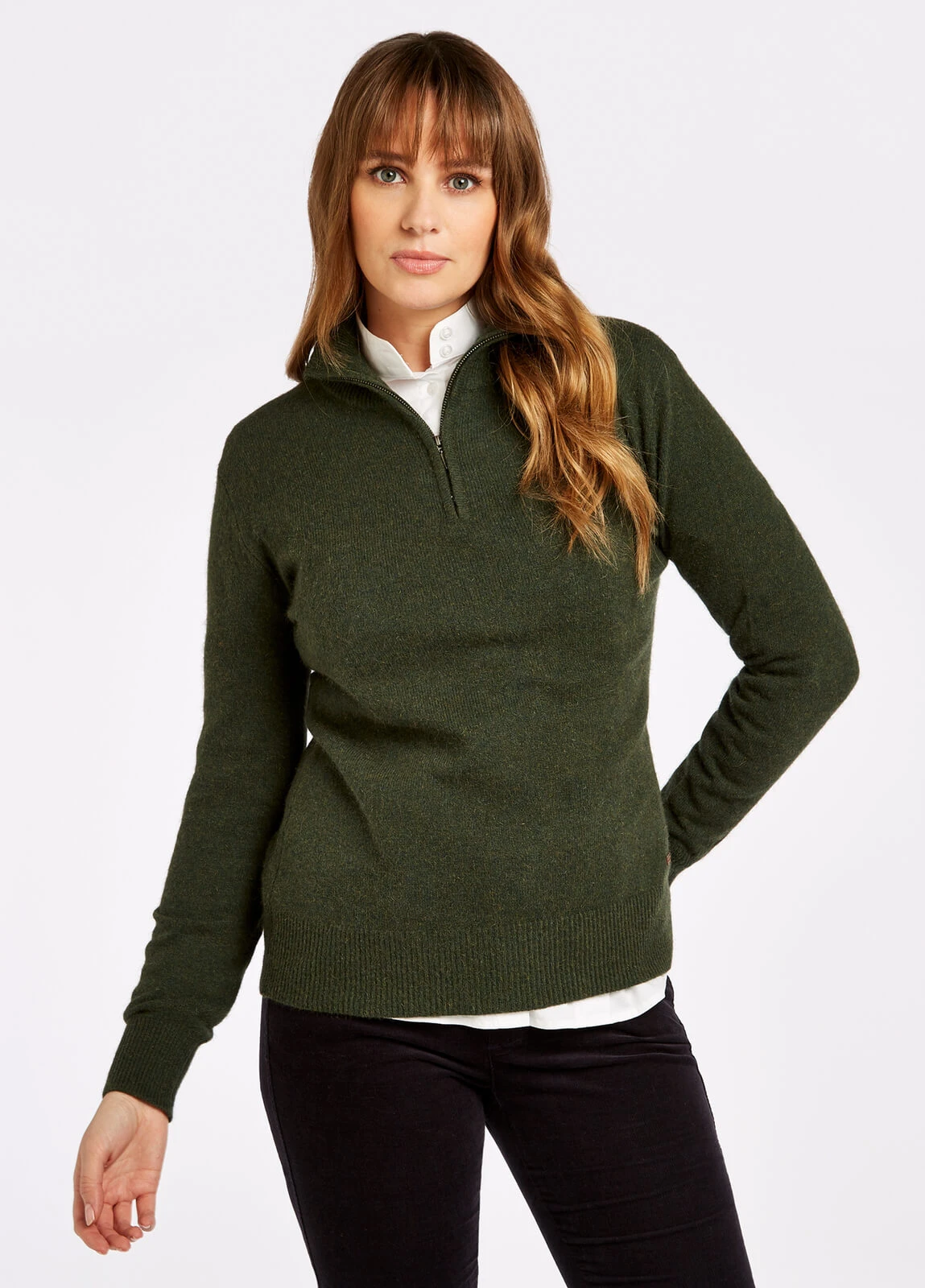 Dubarry Coleraine Sweater - Olive 3 Dubarry Coleraine Sweater - Olive