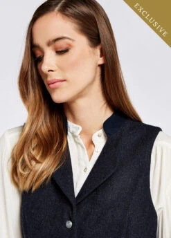 Dubarry Spindle Tweed Waistcoat - Navy -Dubarry Sales 354503 6