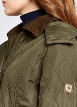 Dubarry Jamestown Quilted Jacket - Olive -Dubarry Sales 366109 04