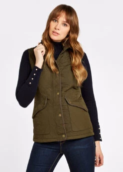 Dubarry Clonmel Quilted Gilet - Olive