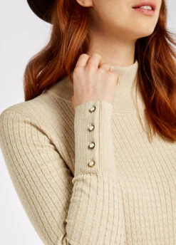 Dubarry Brennan Knitted Sweater - Oyster -Dubarry Sales 368966 04