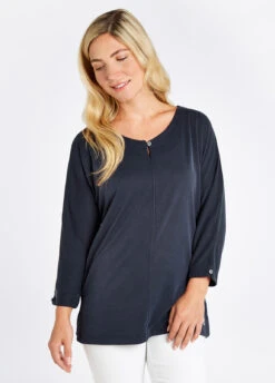 Dubarry Mountlucas 3/4 Sleeve Top - Navy
