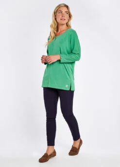 Dubarry Mountlucas 3/4 Sleeve Top - Kelly Green -Dubarry Sales 381133 2