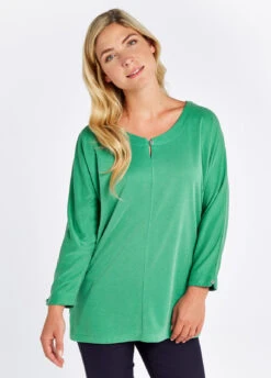 Dubarry Mountlucas 3/4 Sleeve Top - Kelly Green