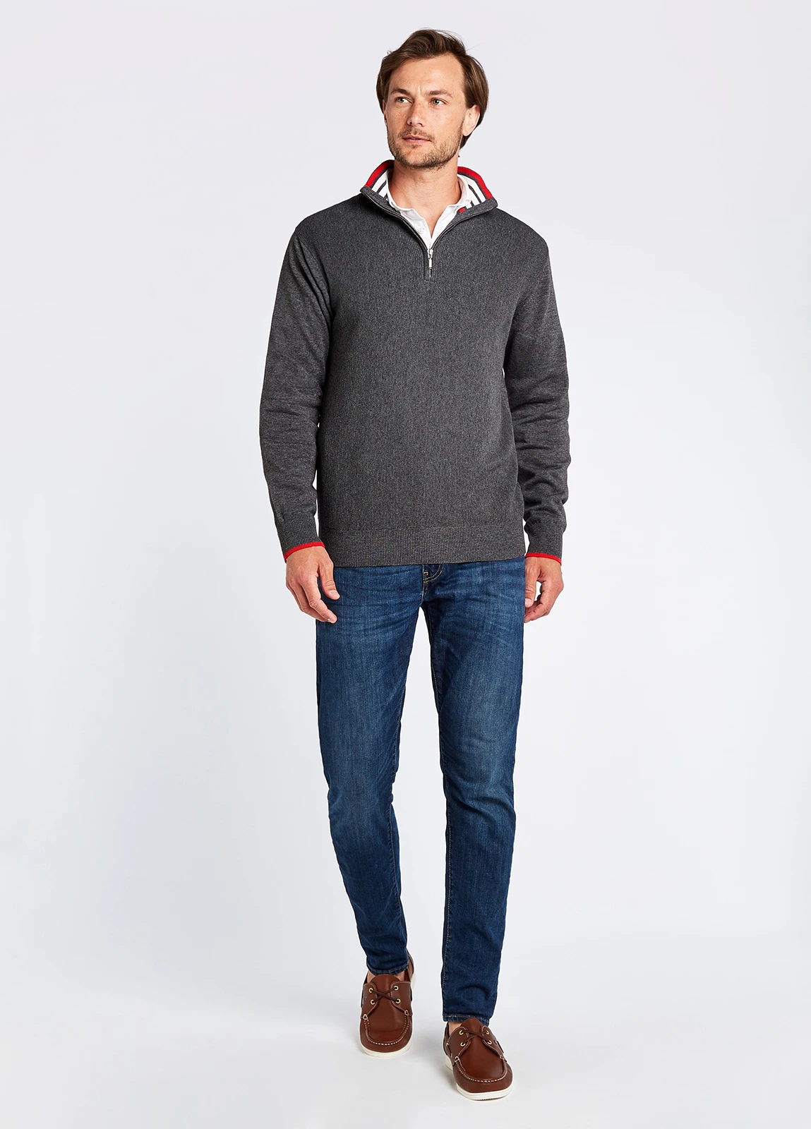 Dubarry Rathwood Zip Neck Knit - Carbon 5 Dubarry Rathwood Zip Neck Knit - Carbon - Image 3