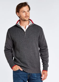 Dubarry Rathwood Zip Neck Knit - Carbon