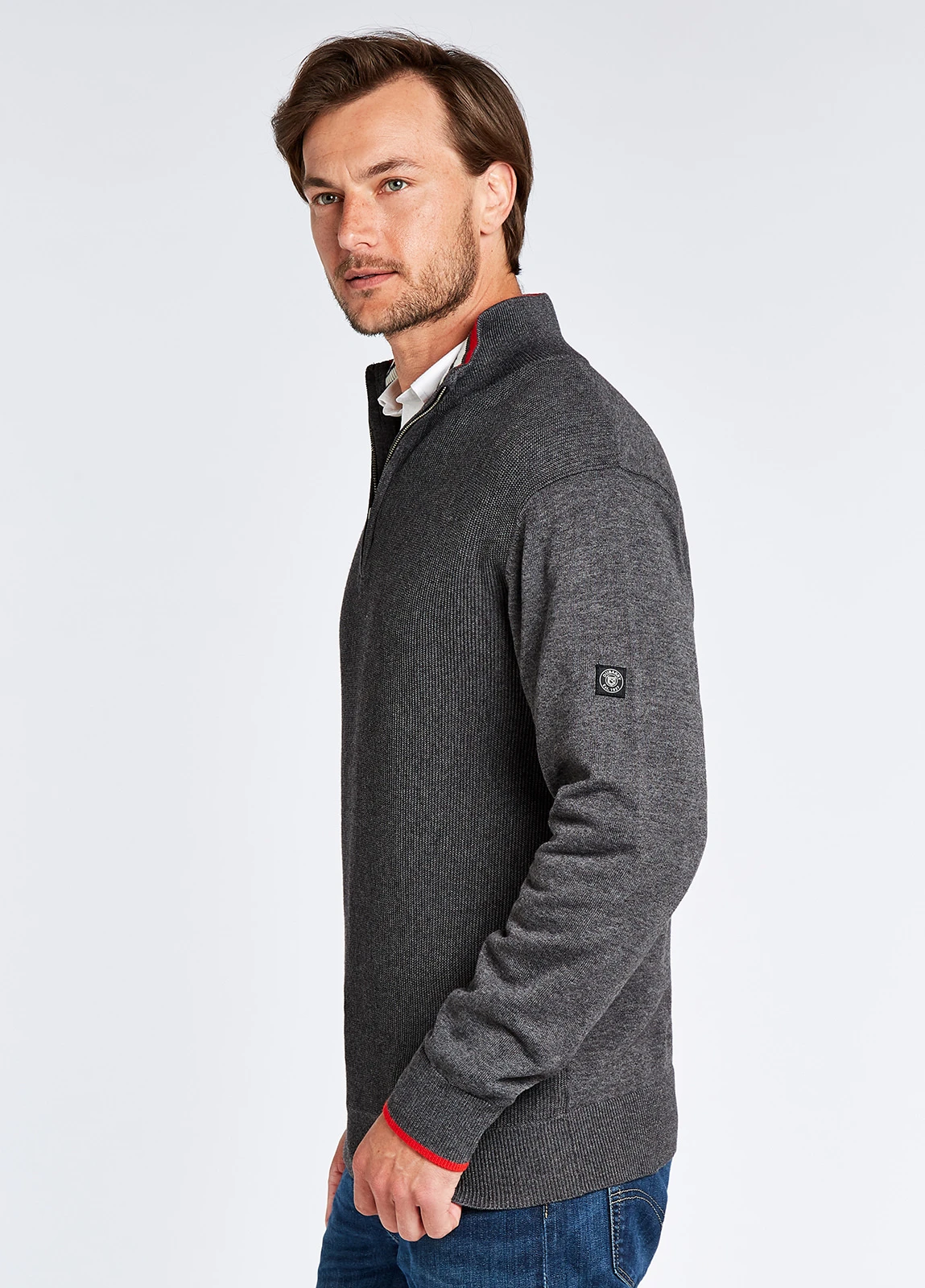 Dubarry Rathwood Zip Neck Knit - Carbon 7 Dubarry Rathwood Zip Neck Knit - Carbon - Image 5