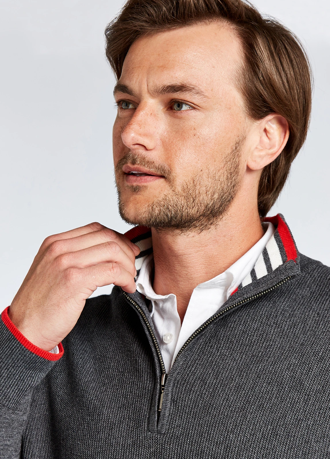 Dubarry Rathwood Zip Neck Knit - Carbon 6 Dubarry Rathwood Zip Neck Knit - Carbon - Image 4