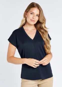 Dubarry Laragh V-Neck Top - Navy