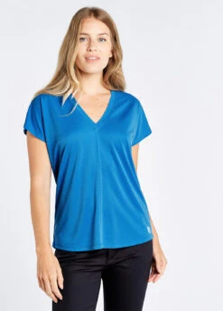 Dubarry Laragh V-Neck Top - Kingfisher