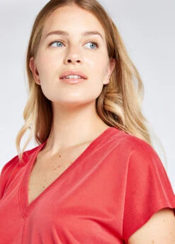 Dubarry Laragh V-Neck Top - Cardinal -Dubarry Sales 401356 6