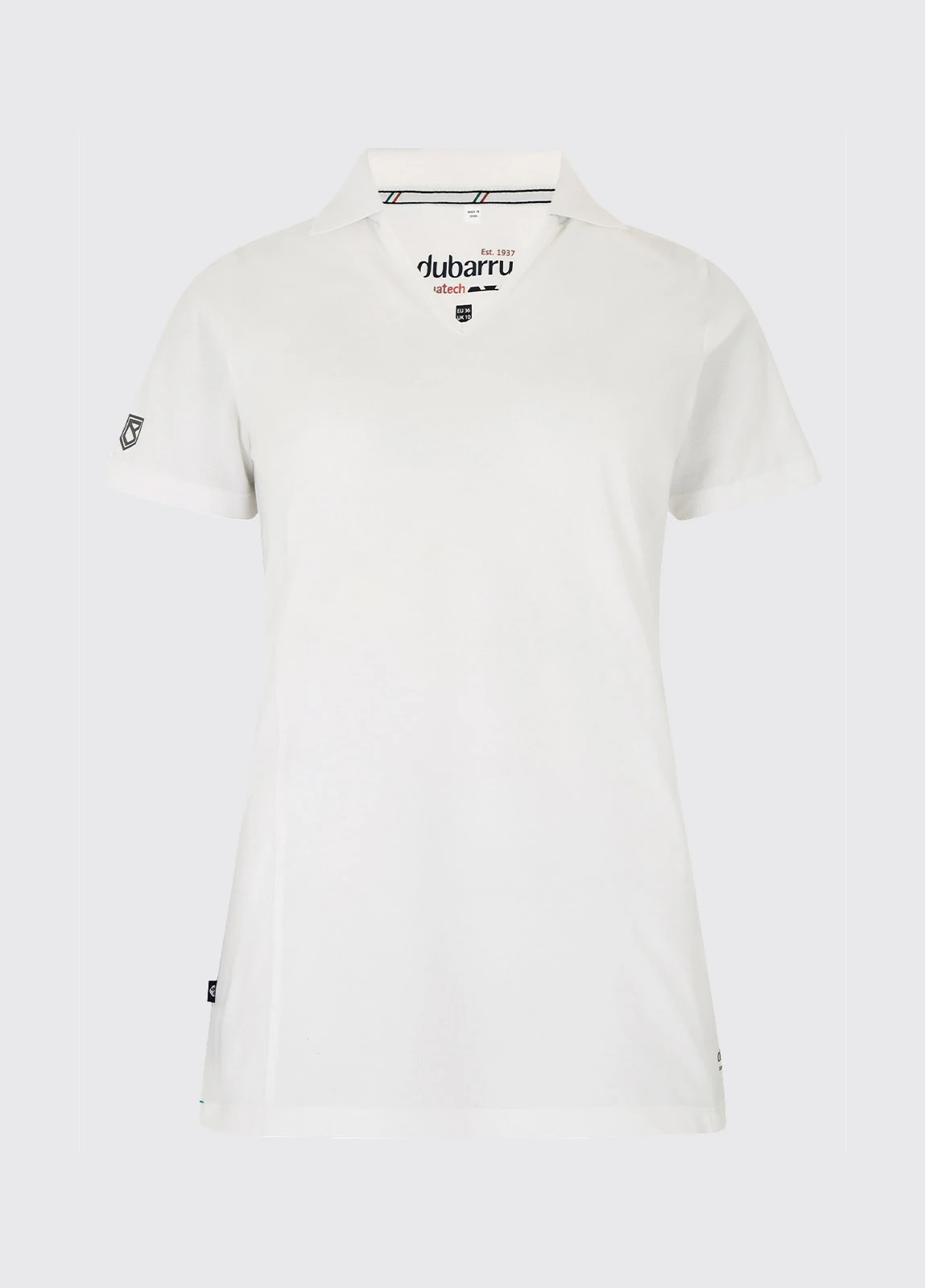 Dubarry Seville Women's V-neck Polo - White 5 Dubarry Seville Women's V-neck Polo - White - Image 3