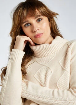 Dubarry Belleek Chunky Roll Neck Sweater - Chalk -Dubarry Sales 406836 5