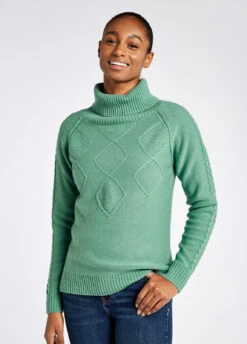 Dubarry Belleek Chunky Roll Neck Sweater - Crab Apple