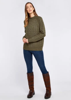Dubarry Tallanstown Knitted Sweater - Dusky Green -Dubarry Sales 406949 2
