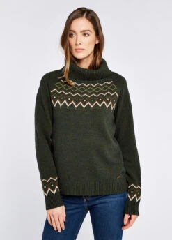 Dubarry Riverstown Fair Isle Sweater - Olive