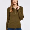 Dubarry Newtown Zip Neck Sweater - Dusky Green 1 Dubarry Newtown Zip Neck Sweater - Dusky Green -Dubarry Sales 407249 3