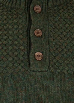 Dubarry Roundwood Button Neck Sweater - Olive -Dubarry Sales 407609 2
