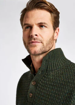 Dubarry Roundwood Button Neck Sweater - Olive -Dubarry Sales 407609 5