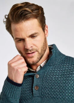 Dubarry Roundwood Button Neck Sweater - Dark Pebble -Dubarry Sales 407614 5