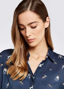 Dubarry Daphne Hound Print Shirt - Navy -Dubarry Sales 408003 4