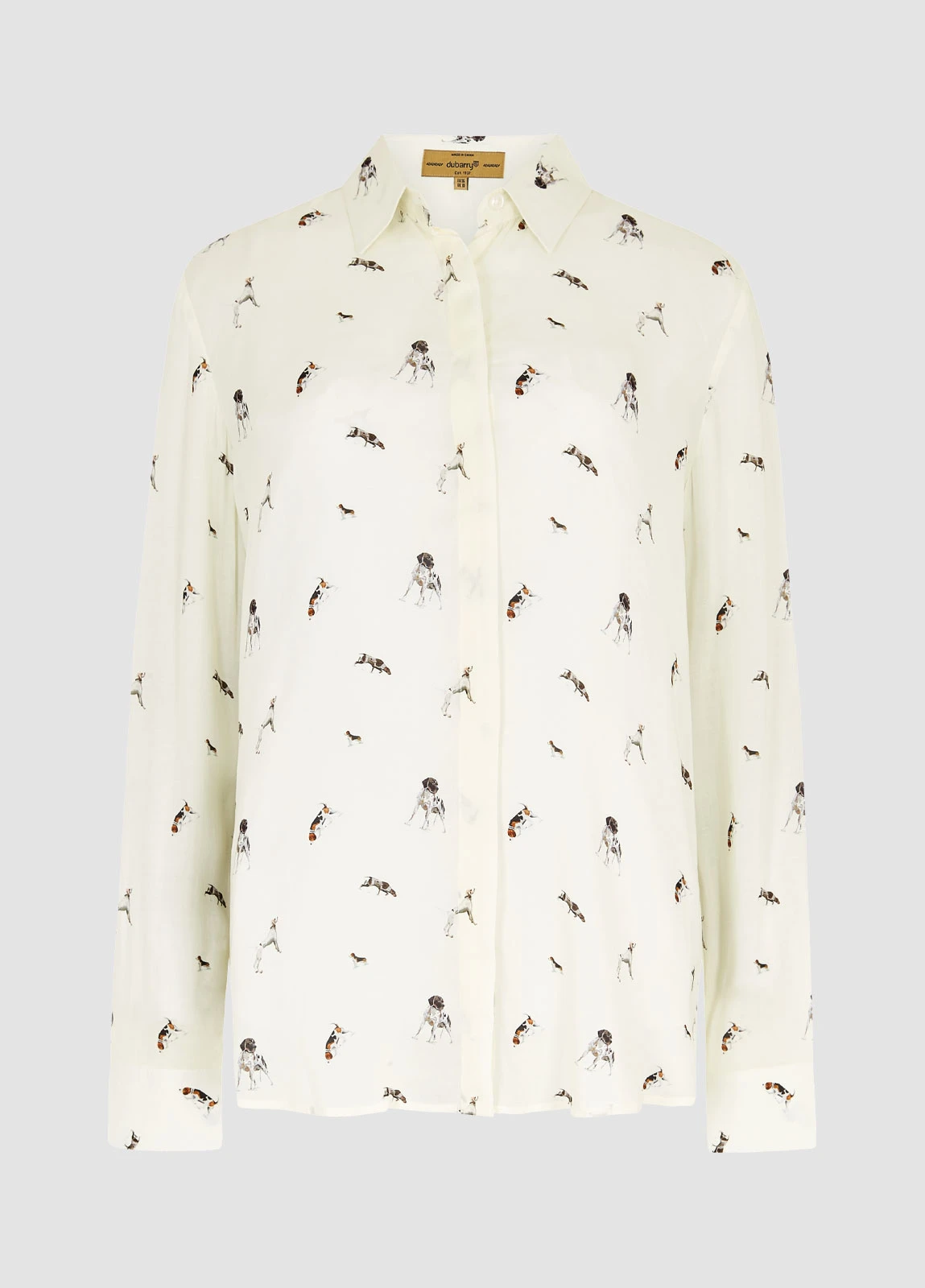 Dubarry Daphne Hound Print Shirt - Cream 4 Dubarry Daphne Hound Print Shirt - Cream - Image 2