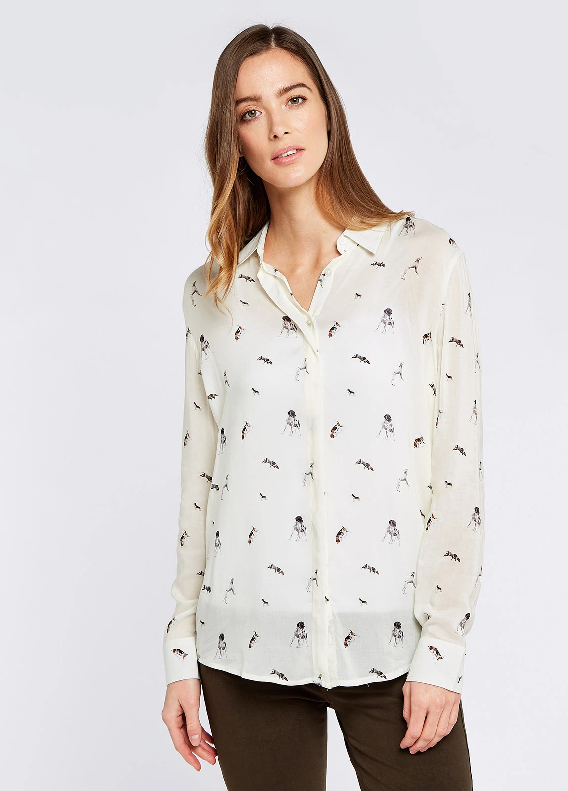 Dubarry Daphne Hound Print Shirt - Cream 3 Dubarry Daphne Hound Print Shirt - Cream