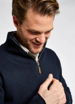 Dubarry Feeney Zip Neck Sweater - Navy -Dubarry Sales 408503 3AUnIDI4qAPNiO