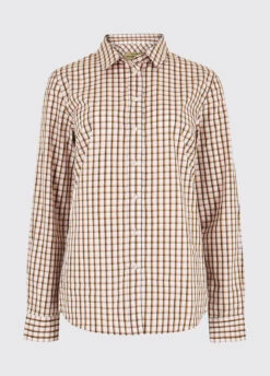 Dubarry Gillyflower Check Shirt - Olive Multi - EU 36