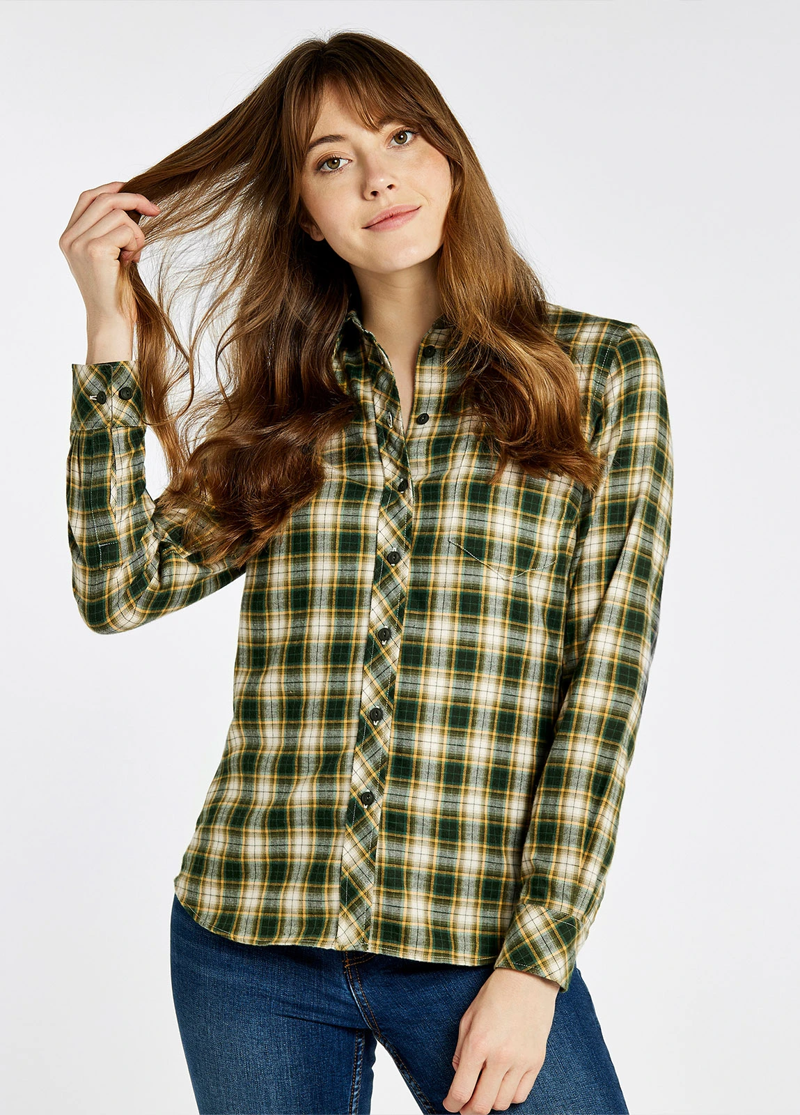 Dubarry Japonica Check Shirt - Olive 3 Dubarry Japonica Check Shirt - Olive