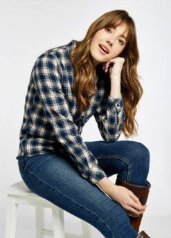 Dubarry Japonica Check Shirt - Peacock Blue 10 Dubarry Japonica Check Shirt - Peacock Blue -Dubarry Sales 409655 5