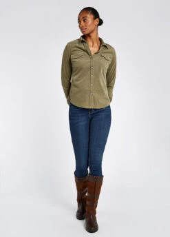 Dubarry Angelica Pincord Shirt - Dusky Green -Dubarry Sales 409749 2
