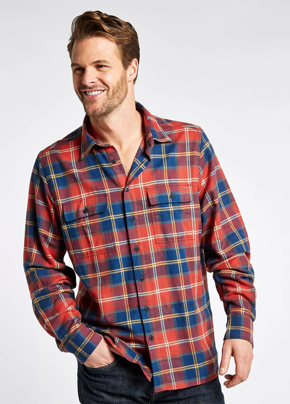 Dubarry Shelbourne Check Flannel Shirt - Indigo 3 Dubarry Shelbourne Check Flannel Shirt - Indigo