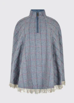 Dubarry Blackmoor Tweed Cape - Denim Haze