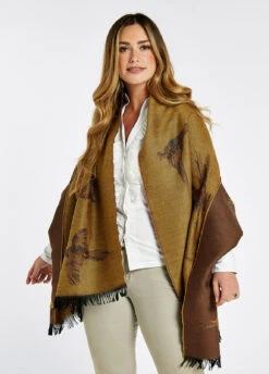 Dubarry Birchdale Wool Stole - Harvest Gold