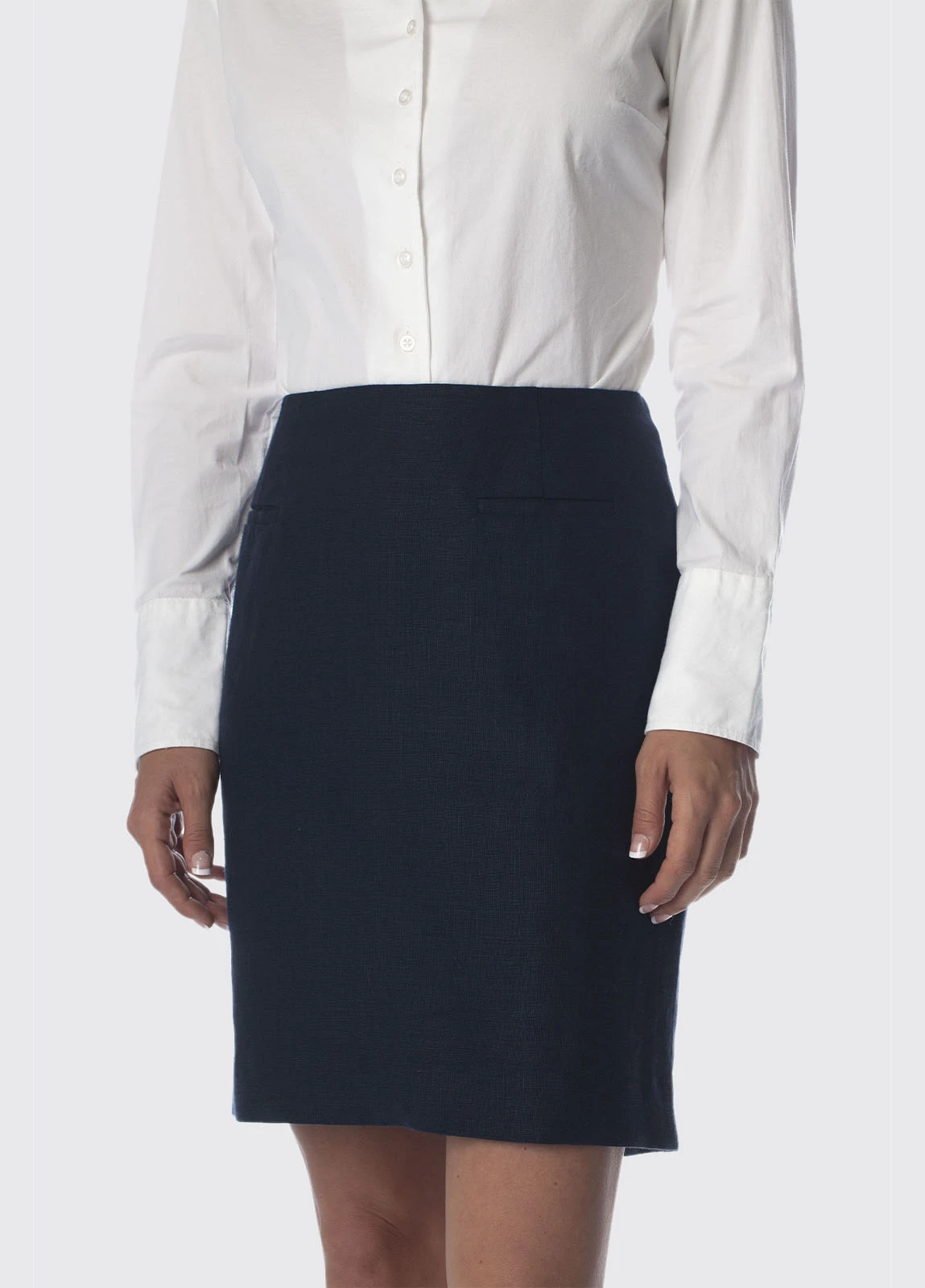 Dubarry Sunflower Linen Ladies Skirt - Navy 4 Dubarry Sunflower Linen Ladies Skirt - Navy - Image 2