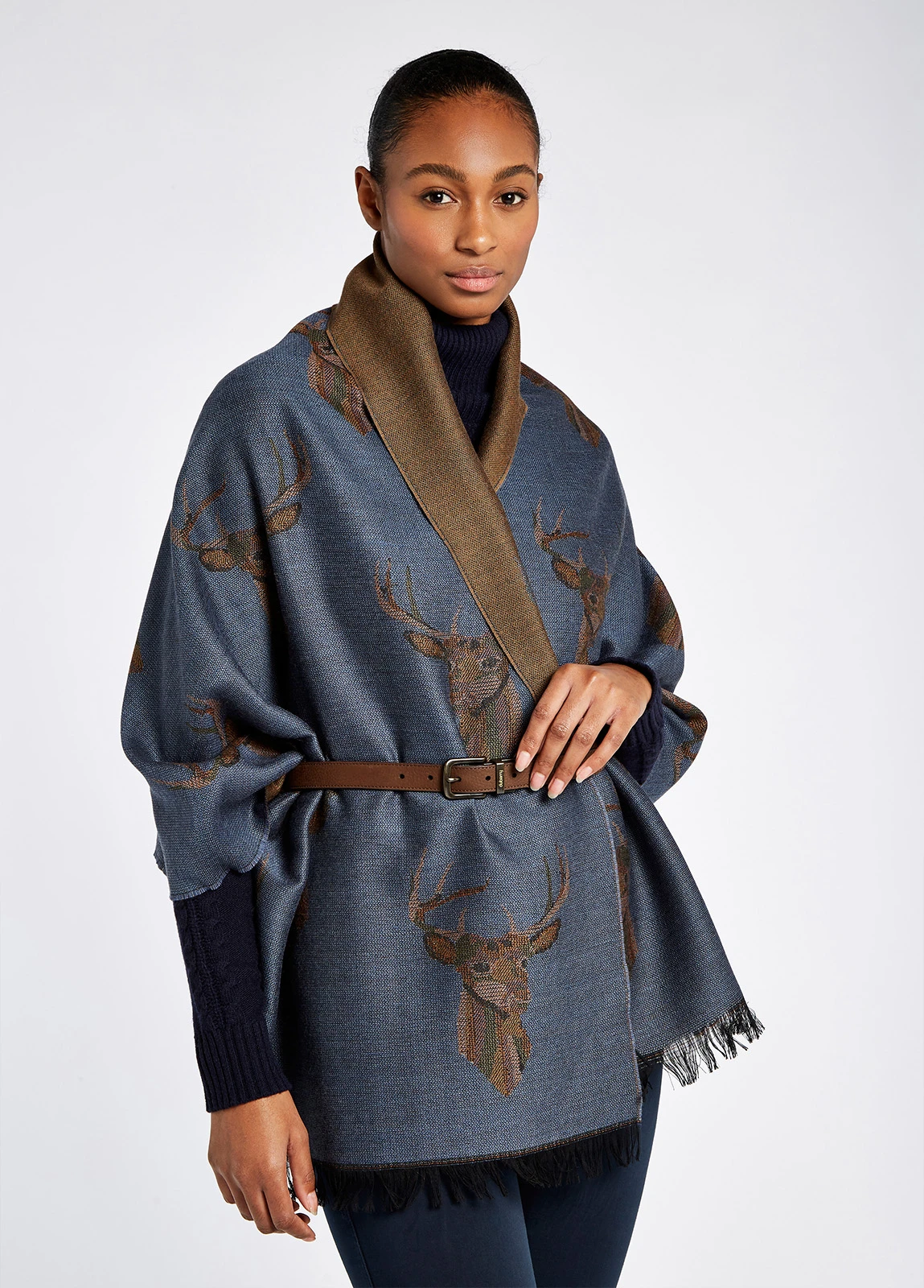 Dubarry Heatherbell Stole - Indigo 3 Dubarry Heatherbell Stole - Indigo