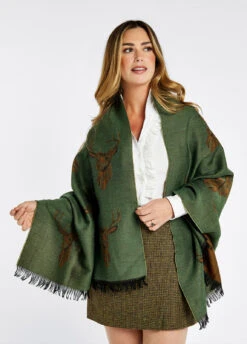 Dubarry Heatherbell Stole - Dusky Green