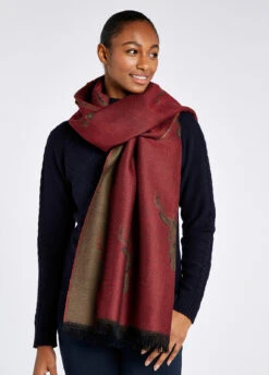 Dubarry Heatherbell Stole - Cardinal -Dubarry Sales 419756 3