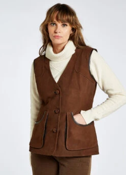 Dubarry Allendale Leather Gilet - Walnut -Dubarry Sales 420552 5