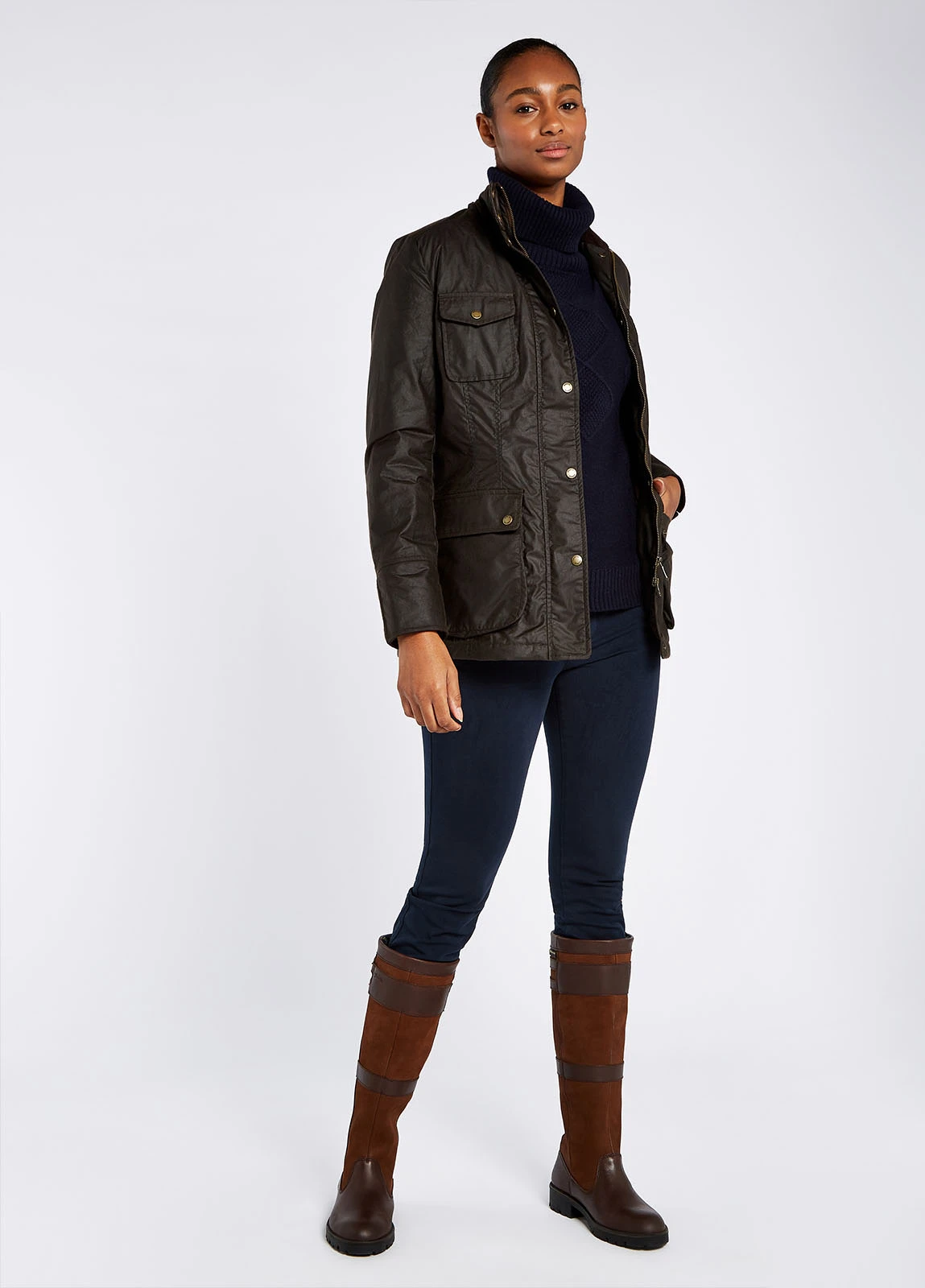 Dubarry Munsboro Wax Jacket - Verdigris 5 Dubarry Munsboro Wax Jacket - Verdigris - Image 3