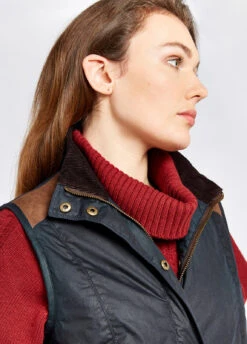 Dubarry Pembroke Wax Gilet - Midnight -Dubarry Sales 421683 05