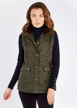 Dubarry Pembroke Wax Gilet - Pine