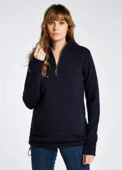 Dubarry Morrisey Zip Neck Sweater - Navy