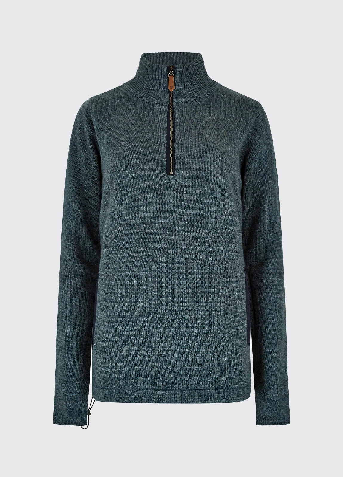 Dubarry Morrisey Zip Neck Sweater - Dark Pebble 6 Dubarry Morrisey Zip Neck Sweater - Dark Pebble - Image 4