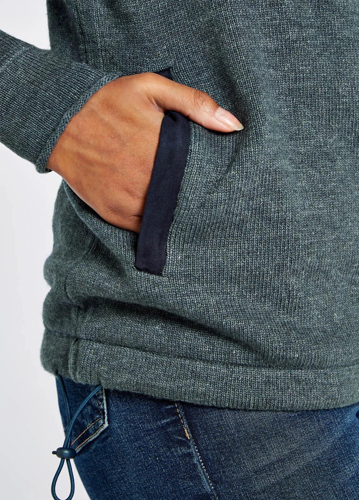 Dubarry Morrisey Zip Neck Sweater - Dark Pebble 5 Dubarry Morrisey Zip Neck Sweater - Dark Pebble - Image 3